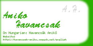 aniko havancsak business card